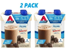 Atkins Dark Chocolate Royale Protein Shake, High Protein, Low Carb 8 Ct
