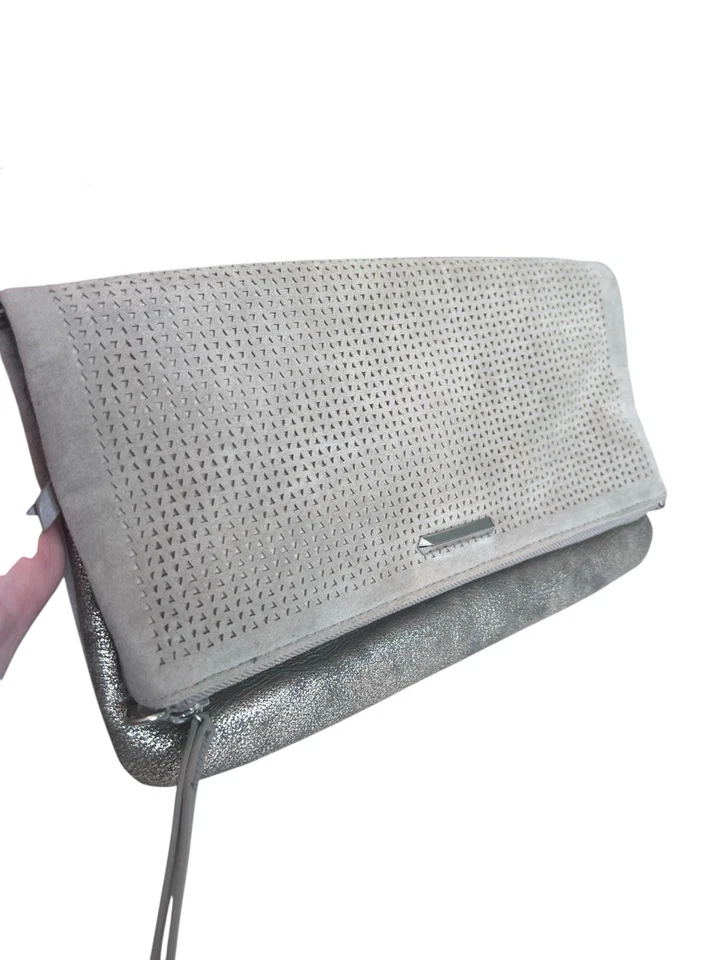 Stella And Dot Waverly клатч через плечо сланец серый металлик б/у в отличном состоянии кабриолет - Изображение 4 из 4