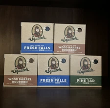Dr. Squatch Men's Natural Soap Lot of 5 Fresh Falls/Wood Barrel Bourbon/Pine Tar