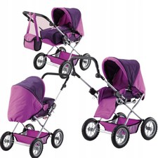 Grande Deep Doll Pram Stroller Bag Wheels Foldable 46cm Dolls