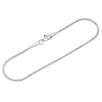 Armband 925 Sterling Silber 19Cm Schlangenkette Diamantiert Damen Armbandkette