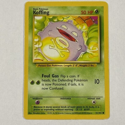 Koffing 051/102 Base Set Regular LP-MP