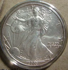 2012 1$ Silver Eagle, 1  ounce .999 Silver Eagle in Capsule Beautiful coin