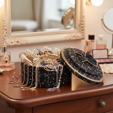 Handmade Beaded Jewellery Case/Mother's Day Gift Idea/Storage Case/Birthday Gift