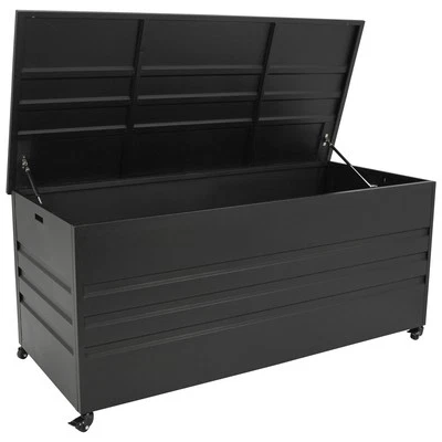 DEGAMO Auflagenbox Kissenbox Kissentruhe OLBIA XXL 186x82x83cm 880 Liter Stahl, 2. WAHL