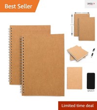 Chic Unlined Spiral Notebook Set 2-Pack - Perfect for Diaries and Sketches