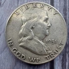 1951 BEN FRANKLIN HALF DOLLAR 90% SILVER