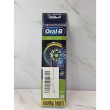 Oral-B Cross Action CleanMaximiser Black Edition Toothbrush Heads 4 Count
