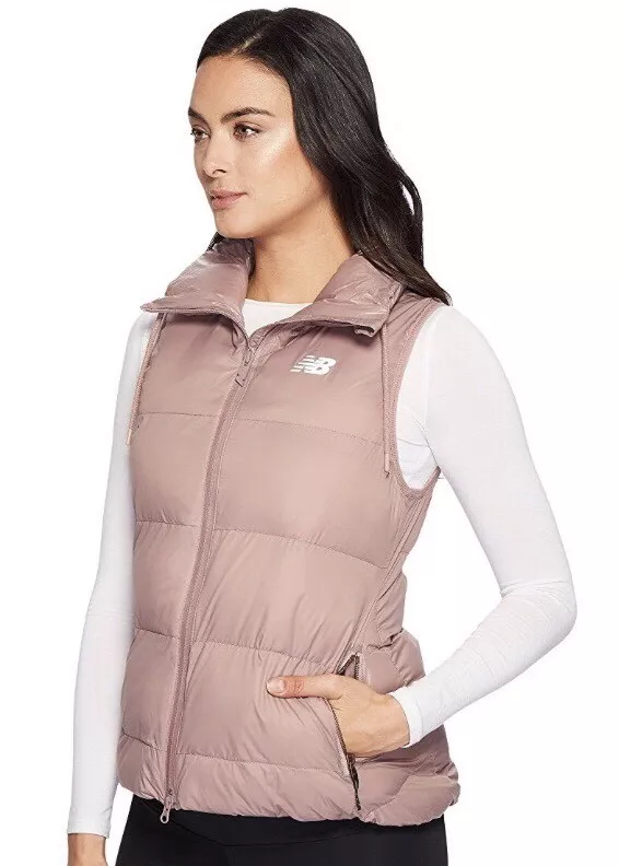 NEW BALANCE NWT 247 Sport Thermal Vest Champagne Metallic Blush Pink 119 Sz S