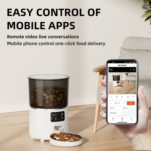 4L Smart Pet Feeder with Camera Wifi Tuya App Control Cat Dog Food Dispenser - Picture 5 of 17
