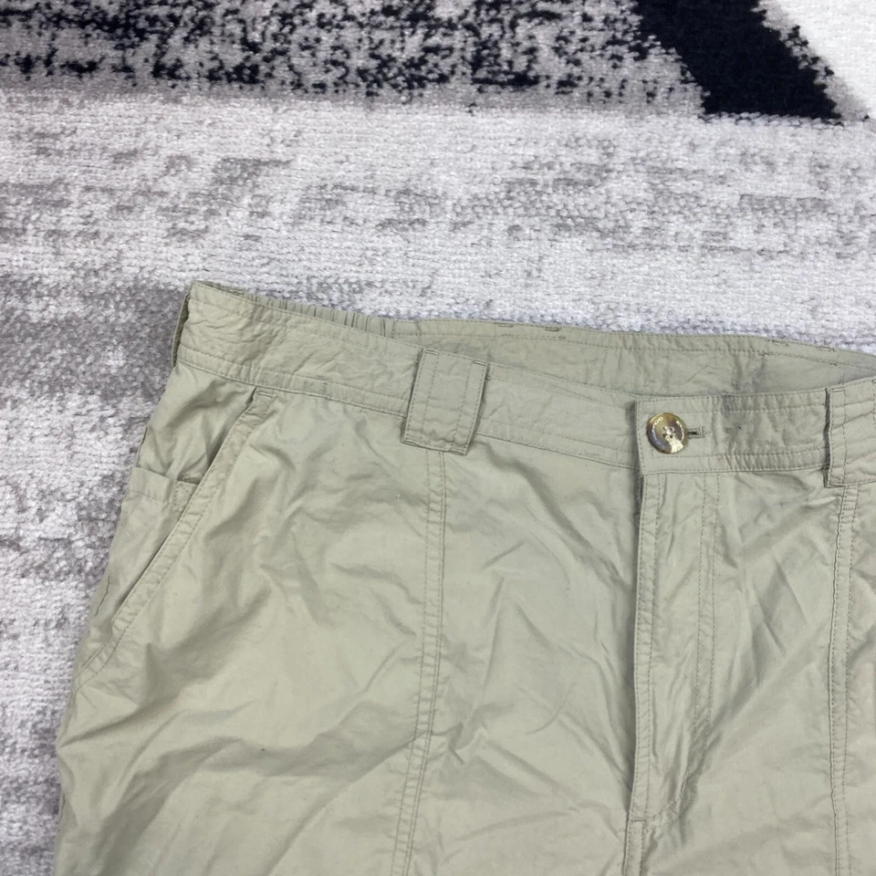 Vintage ExOfficio Chino Pants Large Green Tactical Convertible Trekk Preppy Mens - Image 3 of 4