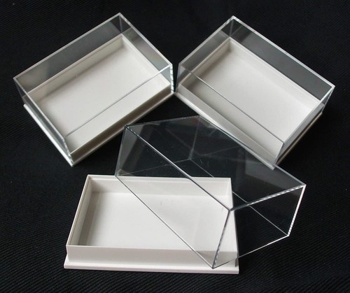 12 PERSPEX DISPLAY SPECIMEN BOX IDEAL FOR FOSSILS, METEORITES, DIE CASTS, COINS