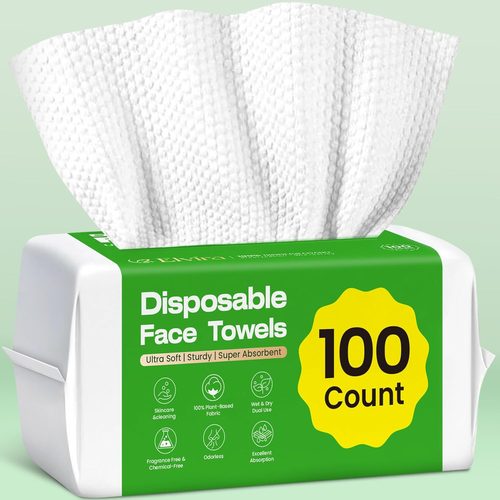 Biodegradable Facial Towels 100 Count Sensitive Skin Makeup Removal NEW