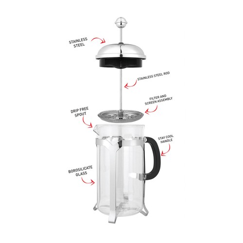 NEW AVANTI DOMO 3 CUP COFFEE PLUNGER French Press Espresso Maker 350ml - Picture 4 of 4