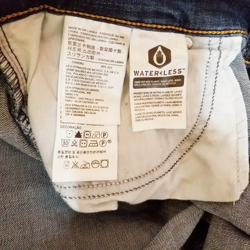 Levi's donna 14 stivaletto classico taglio elasticizzato blu jeans bootcut metà cowgirl - Foto 10 di 11