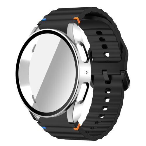 Custodia PC cinturino sportivo per Samsung Galaxy Watch 7 banda 40/44 mm cinturino in silicone senza spazio - Foto 28 di 34
