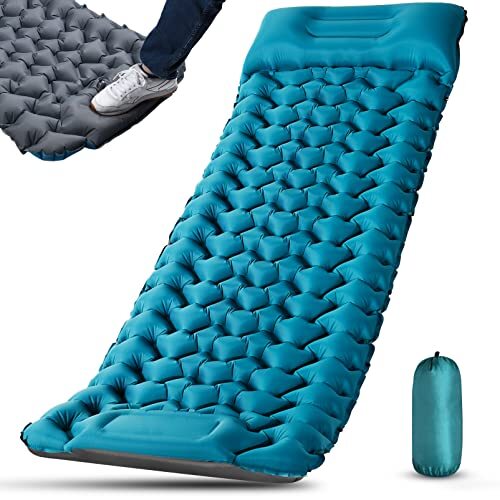 Self Inflating Camping Mat Lightweight Camp Air Bed with Pillow