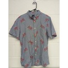 NEW Vineyard Vines medium red blue floral plaid classic fit Murray shirt s/slv