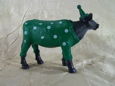 Ankyo Party Animals Cow Figure with Green Hat & Sweater