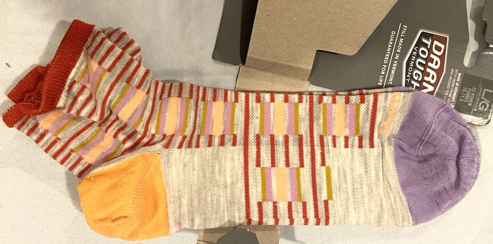 Darn Tough Picnic Shorty Lightweight Ankle socks Ash Orange #6050 L fits 10-11.5 - Image 3 of 4