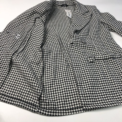 NEW Simplee Women's Black & White Pea Coat Small Double Breasted Smart - Picture 9 of 14