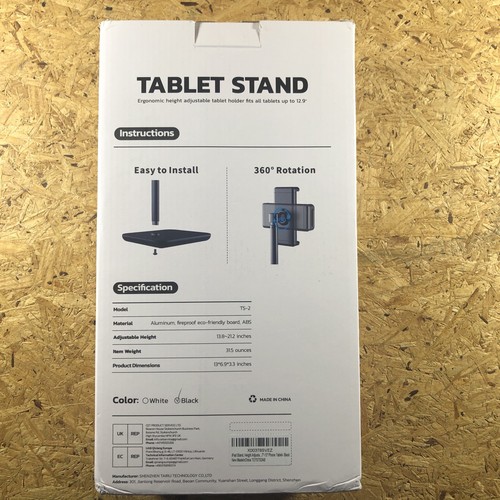 Tounee Tablet Stand and Holder for Desk, Black, Adjustable, up to 12.9” iPad Pro - Picture 3 of 19