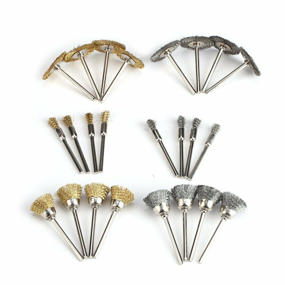Set 24 Mini Spazzole in Acciaio e Ottone: Ridona Vita ai Tuoi Metalli