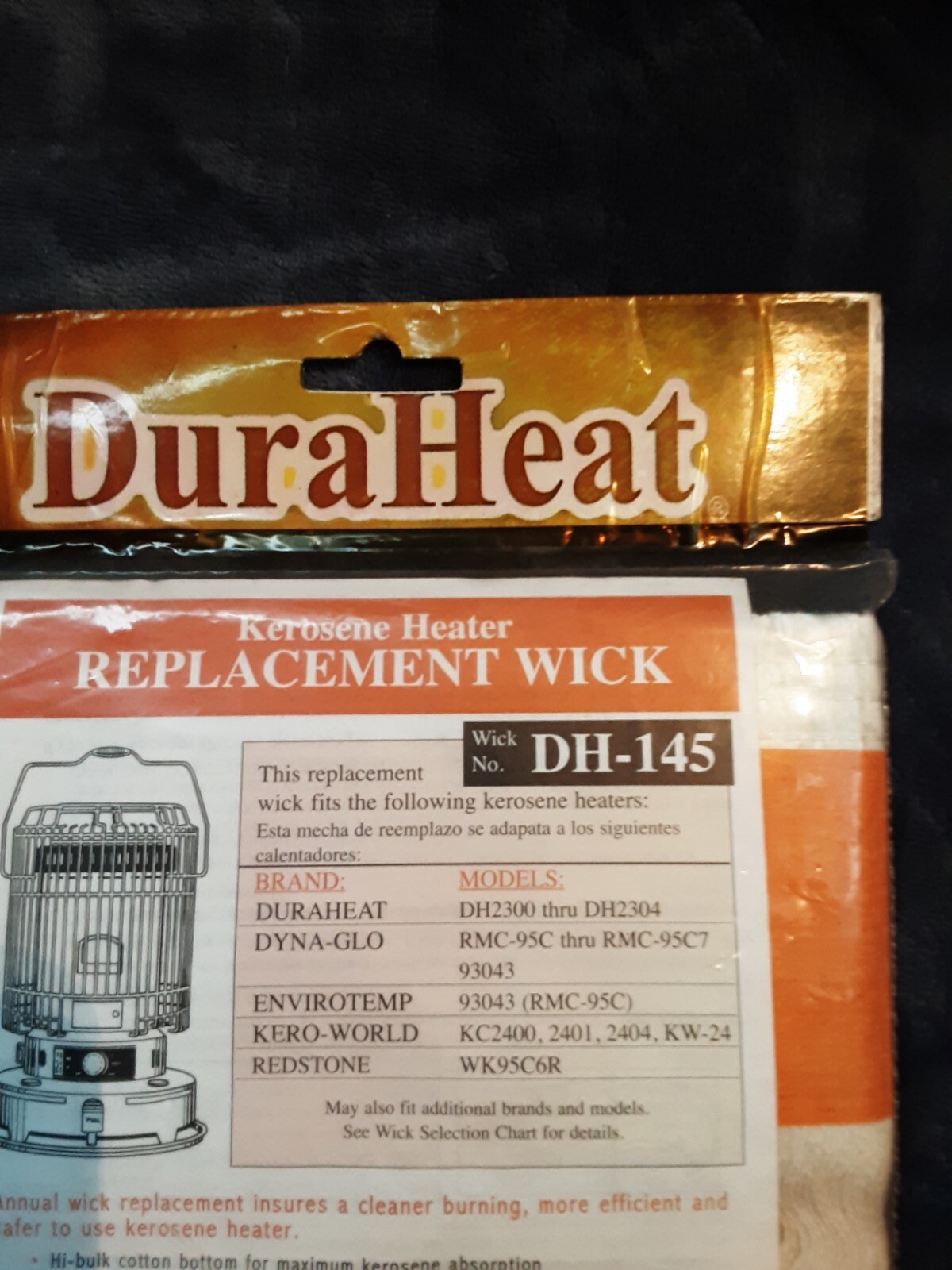 NEW SEALED Kerosene Heater Replacement Wick DuraHeat DH-145 13204001452 |  eBay