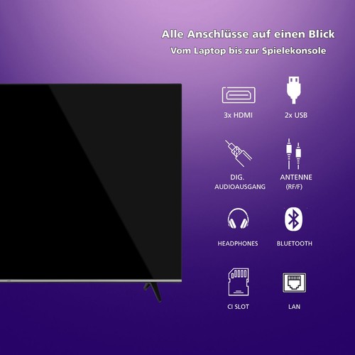 JVC 65 Zoll Fernseher Smart TV TiVo 4K UHD LED TV HDR Dolby Vision / Dolby Atmos - Bild 4 von 10