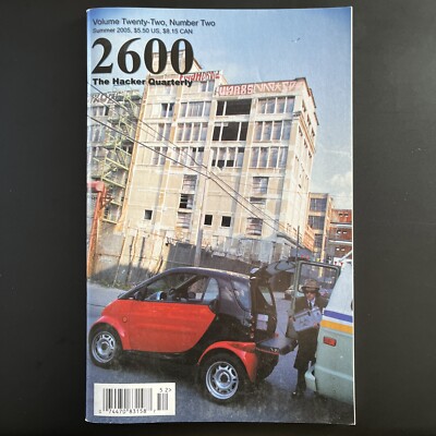 2600 The Hacker Quarterly Magazine / Journal. Vol 22 Num 2 Summer 2005 Rare