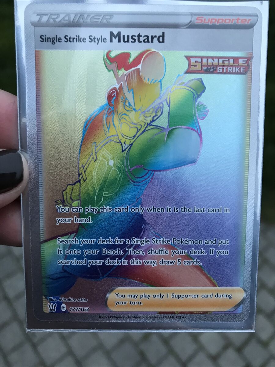 Carta de pokémon TCG- Mostarda Estilo Golpe Decisivo (163/163