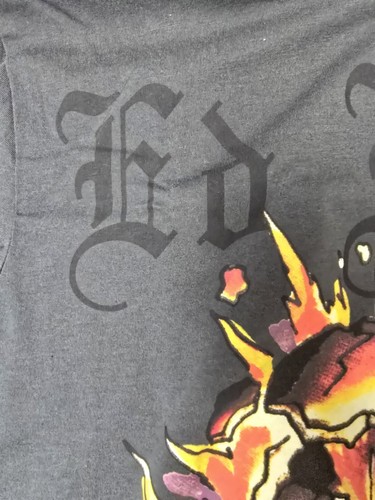 Ed Hardy Exploding Skull Tattoo Mens Size L T Shirt Rock Retro Designer - Picture 5 of 6