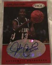 John Celestand Villanova Basketball Sage Rookie autograph card Jay Wright /999. rookie card picture
