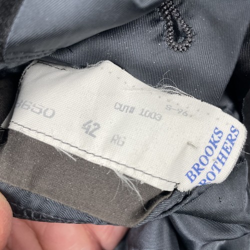 BROOKS BROTHERS Blazer de lana dorada para hombre 42R Gris carbón Traje Chaqueta de 3 botones - Imagen 14 de 19