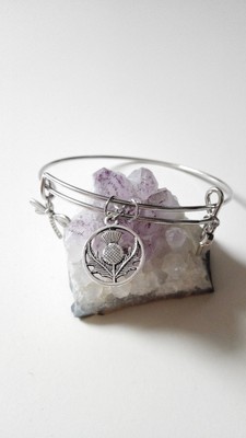 Bracelet Outlander Motif Chardon écossais Celtique - Couleur Bordeaux, Neuf Sans Emballage