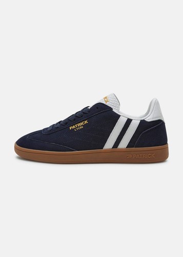 Patrick Lyon Hombre Zapatillas Informales Zapatos Azul Marino Blanco Goma - Imagen 5 de 16