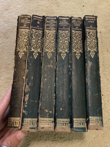 6 Selma Lagerlof Soft Leather Decorative Scandinavian Books Northland Ed 1917 - Picture 13 of 13