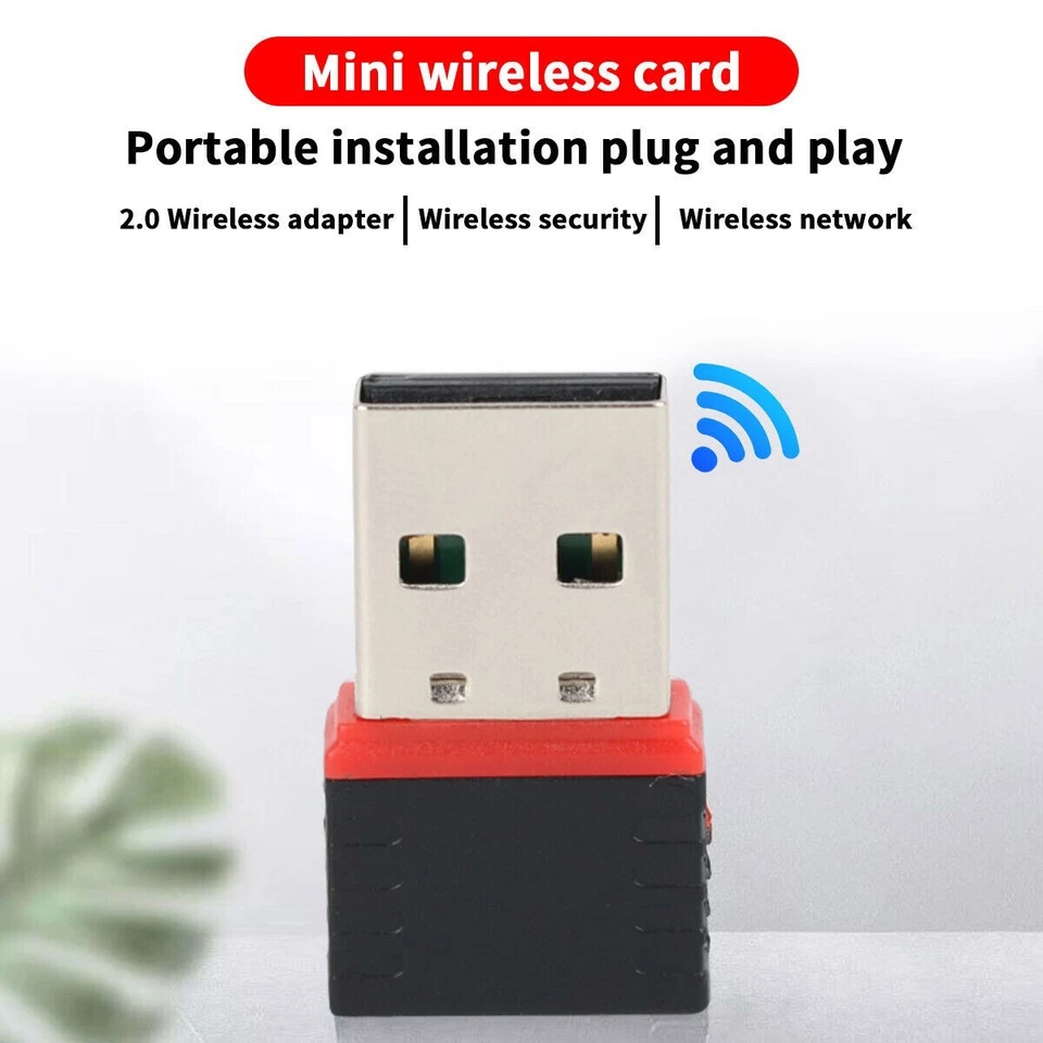 Neu USB WiFi Dongle 802.11 b/g/n WLAN Netzwerkadapter für Windows PC/Laptop - Bild 3 von 4