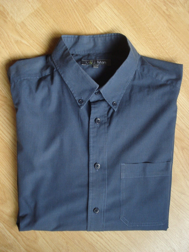 MARKS AND SPENCER BLUE LONG SLEEVE BUTTON DOWN COLLAR UK XXL CHEST 47-49IN - Picture 15 of 15