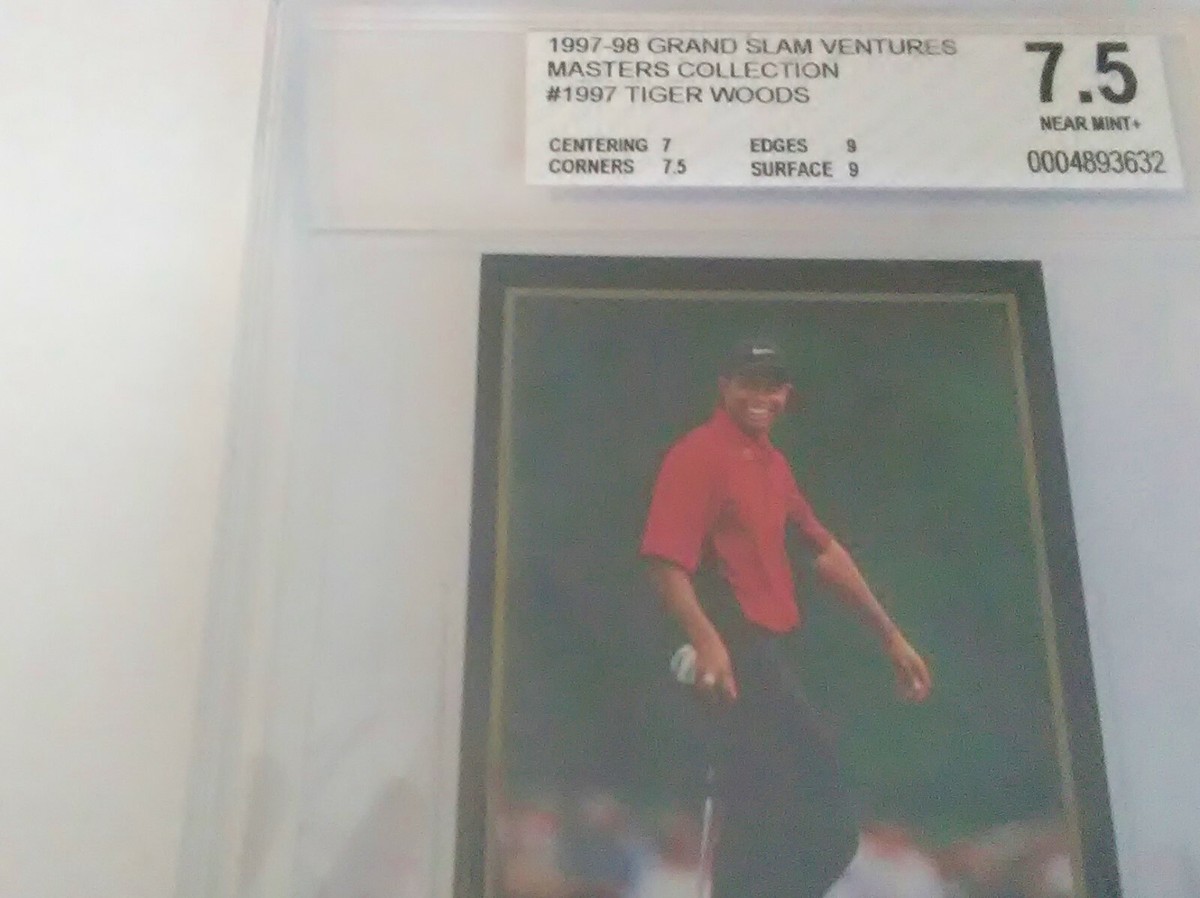 1997 VENTURES GRAND SLAM TIGER WOODS RC BGS 7.5 MASTERS RC RARE
