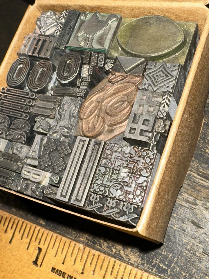 Printing Blocks “ Lead Ornamental Borders Dingbats” Great Variety! - Image 2 of 4