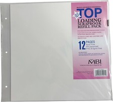 12x12 MBI Refill Page Scrapbooking Album Refills Pages Top Loading Protectors