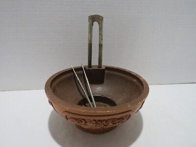 VTG 1980'S NUTCRACKER BOWL W/TOOLS FAUX WOOD LOOK