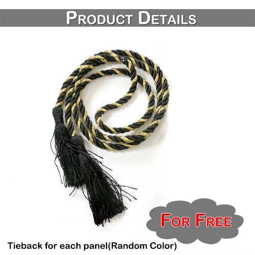 Outdoor Quilted 100% Blackout Curtains Windproof Window Drapes Garden Curtains - Picture 13 of 24