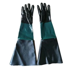 Rubber Sandblaster Sand Blast Sandblasting Gloves For Sandblast Cabinets Safety