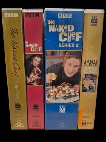 Jamie Oliver VHS Bundle: The NAKED Chef + Signed Copy Pukka Tukka PAL Vintage - Picture 2 of 11