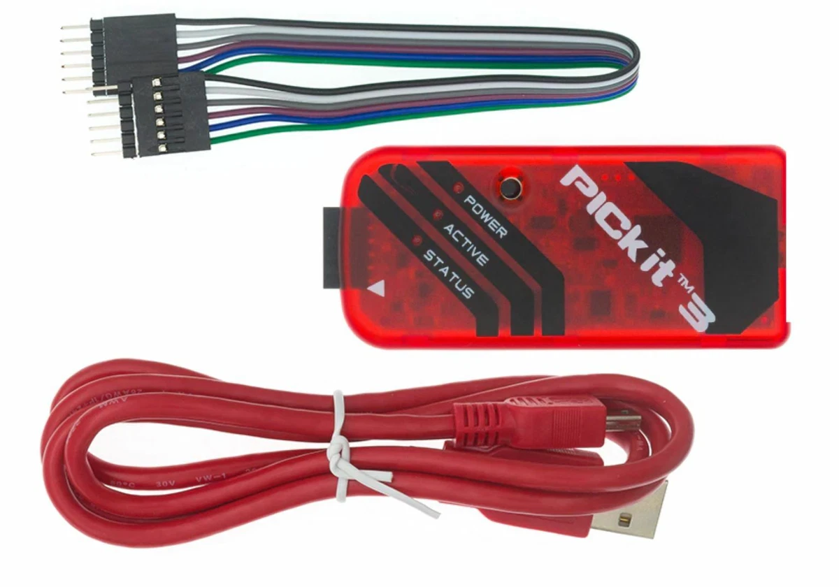 PICKit3 Microchip Programmer w USB cable Connector Wires Pic Kit 3