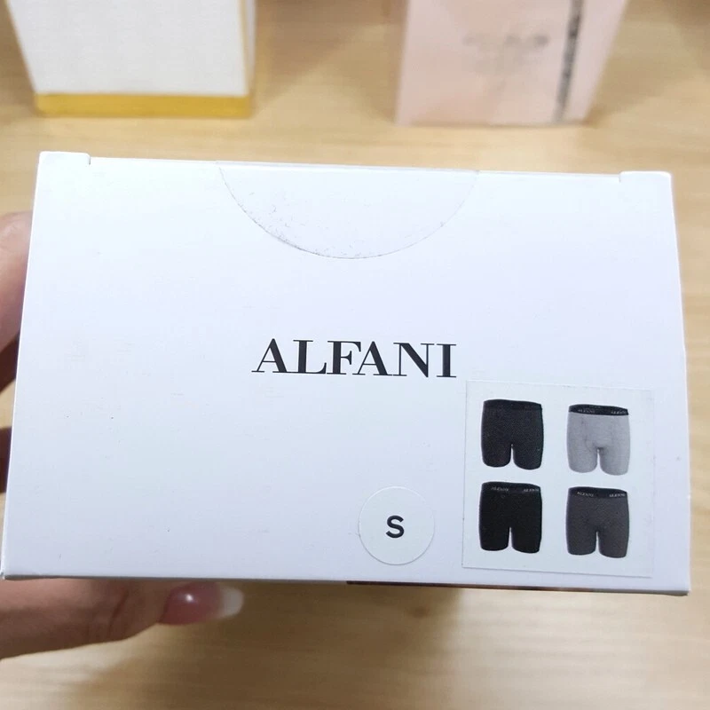 Мужские трусы-боксеры ALFANI маленькие серые упаковка 4 шт. без бирок 100% хлопок - Изображение 4 из 4