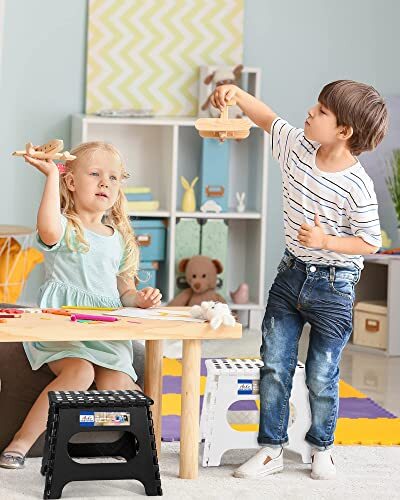 Foldable Step Stool Small Collapsible Folding Durable Fold up Stepping ...
