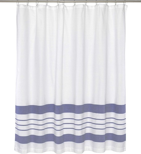 White Shower Curtain for Bathroom, Fabric Shower Curtains, 72x72 in, - Picture 2 of 5